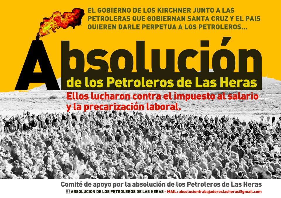 Petitorio por la Absolución de los trabajadores de Las Heras