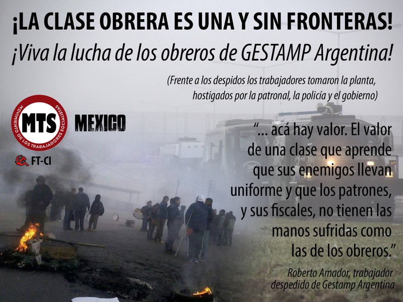 Solidaridad con los obreros argentinos de Gestamp