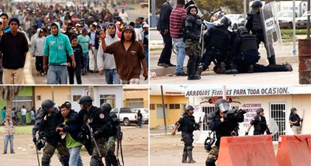 REPRESIÓN EN MÉXICO Revuelta de jornaleros de San Quintín es reprimida por el gobierno mexicano