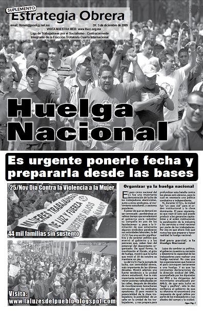 Estrategia Obrera - Suplemento especial (30/11/09)