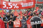 400 mil trabajadores de la poderosa clase obrera alemana en huelga
